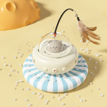 Interactive Laser Cat Toy with Feather Teaser for Active Play 1