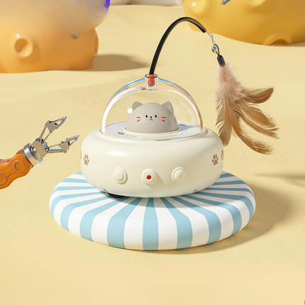 Interactive Laser Cat Toy with Feather Teaser for Active Play 3