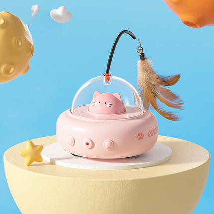 Interactive Laser Cat Toy with Feather Teaser for Active Play 4
