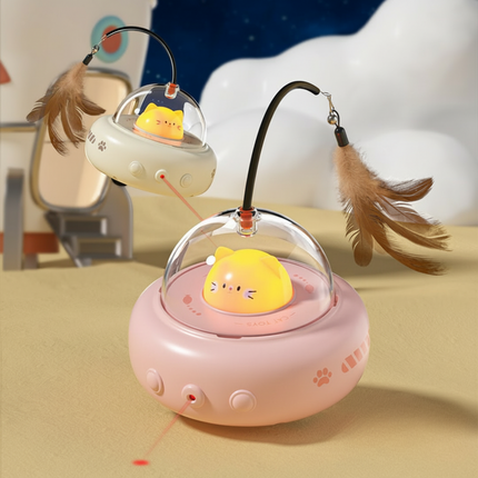 Interactive Laser Cat Toy with Feather Teaser for Active Play 5