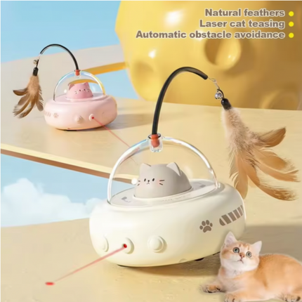 Interactive Laser Cat Toy with Feather Teaser for Active Play 6