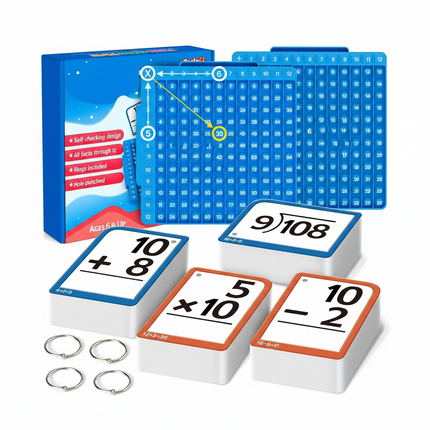 Interactive Math Learning Toy Set | Silicone Board & Flashcards for Fun Skill Building 0