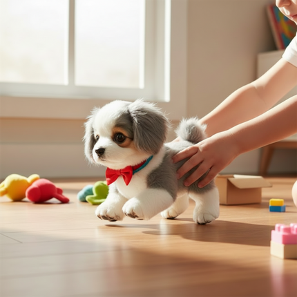 Interactive Plush Dog Toy | Realistic Moving Puppy with Touch Response | Soft Companion for Kids 6