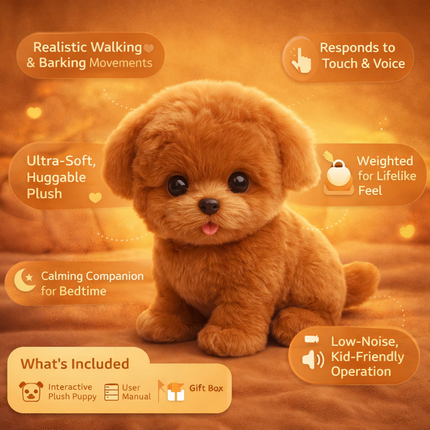 Interactive Plush Toy Puppy with Walking & Barking Features | Engaging Companion for Kids 3