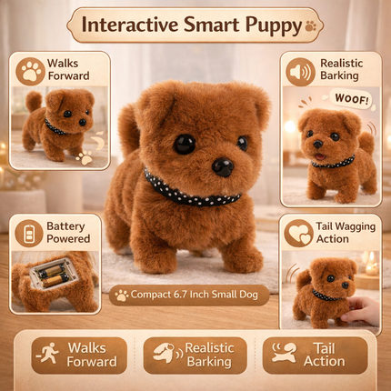 Interactive Puppy Robot Plush Toy with Realistic Movement | Engaging Companion for Kids 2