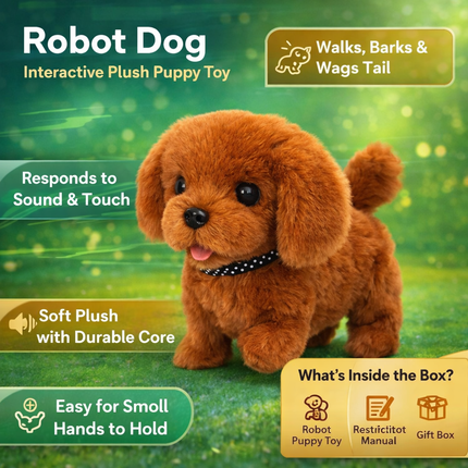 Interactive Robot Puppy | Plush Toy with Realistic Movements | Engaging Companion for Kids 3