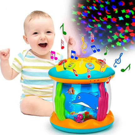 Interactive Sensory Baby Drum Toy with Lights & Music | Engaging Activity for Early Learning 0