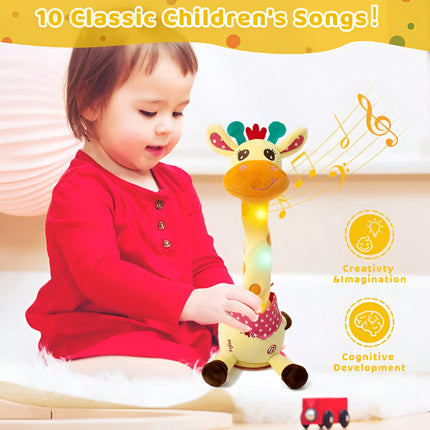 Interactive Singing Giraffe Plush Toy with Nursery Rhymes & Speech Mimicry | Engaging Musical Companion for Early Childhood Development 6
