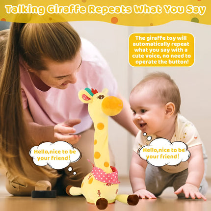 Interactive Singing Giraffe Plush Toy with Nursery Rhymes & Speech Mimicry | Engaging Musical Companion for Early Childhood Development 7