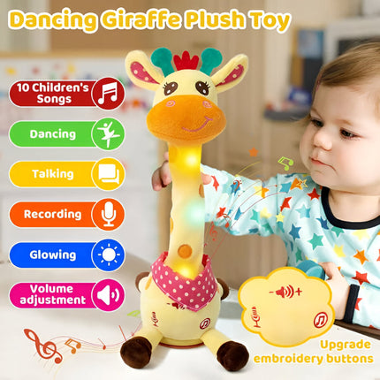 Interactive Singing Giraffe Plush Toy with Nursery Rhymes & Speech Mimicry | Engaging Musical Companion for Early Childhood Development 8