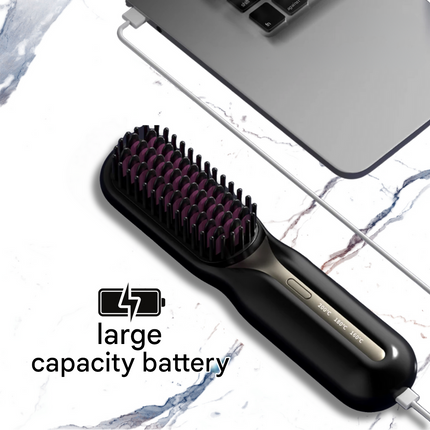 Cordless Curling Brush, Rechargeable Ceramic Hair Straightener for Travel – image 7