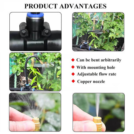 Irrigation Pro | Drip Irrigation System with Adjustable 360° Nozzles | Flexible Hose for Precise Watering in Gardens 6