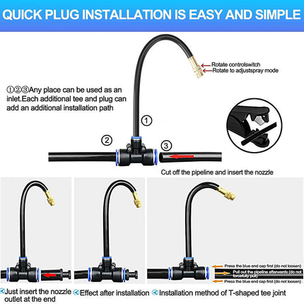 Irrigation Pro | Drip Irrigation System with Adjustable 360° Nozzles | Flexible Hose for Precise Watering in Gardens 7