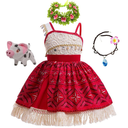 Island Princess Dress | Girls' Tropical Costume with Easy Movement | Perfect for Parties and Dress-Up 3