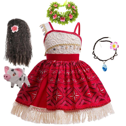 Island Princess Dress | Girls' Tropical Costume with Easy Movement | Perfect for Parties and Dress-Up 4