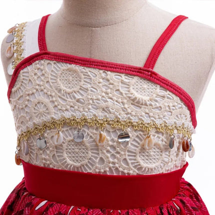 Island Princess Dress | Girls' Tropical Costume with Easy Movement | Perfect for Parties and Dress-Up 5