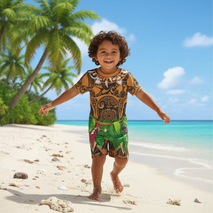 Island Warrior Costume | Children's Halloween Outfit with Comfortable Fit | Perfect for Adventurous Play 1