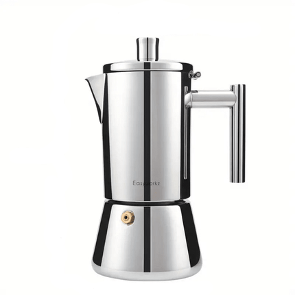 Italian Moka Pot | Premium Stainless Steel Espresso Maker with Heat-Resistant Handle | Versatile Brewing for Authentic Flavor 1