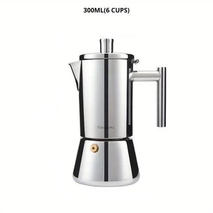 Italian Moka Pot | Premium Stainless Steel Espresso Maker with Heat-Resistant Handle | Versatile Brewing for Authentic Flavor 5