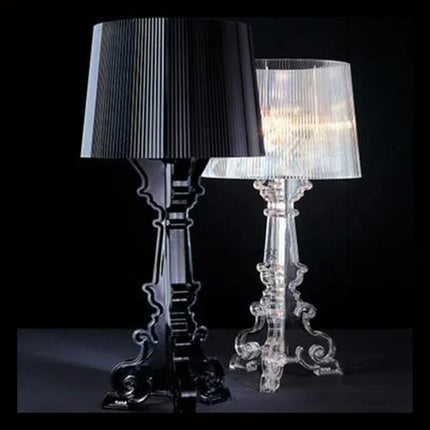 Modern Table Lamp for Living Room, White Acrylic Bedroom Lamp