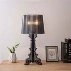 Modern Table Lamp for Living Room, White Acrylic Bedroom Lamp, Bedside Lamp for Nightstand and Workspace