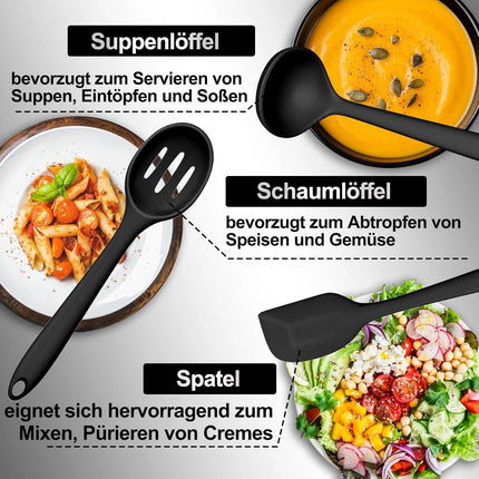 Ivory Silicone Kitchen Utensil Set | Non-Stick & Heat-Resistant | Ergonomic Design for Effortless Cooking 4