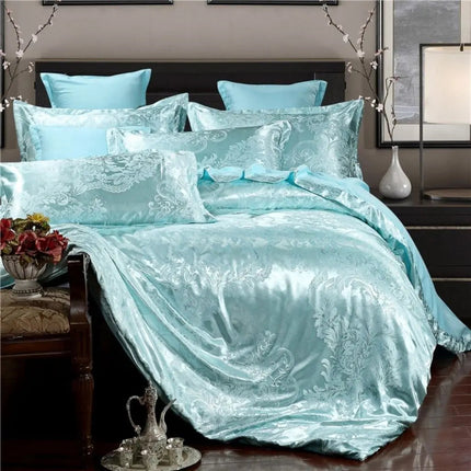 Jacquard Floral Duvet Cover Set with Bed Sheet