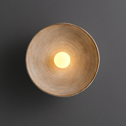 Japandi | Wall Sconces with Textured Disc Design | Ambient Illumination for Modern Spaces 0