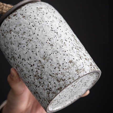 Ceramic Tea Caddy, Retro Stoneware Candy Jar for Sweets – image 17