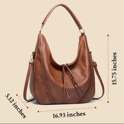 Jean | Vegan Leather Hobo Bag with Adjustable Strap | Stylish & Eco-Friendly Accessory 7