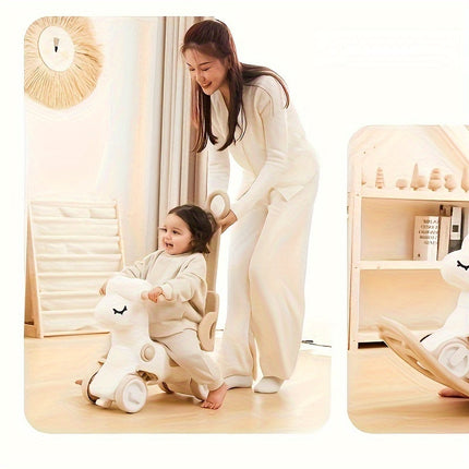 Joyful Ride | 2-in-1 Baby Rocking Horse & Balance Bike with Safe Design | Fun for Motor Skill Development 4