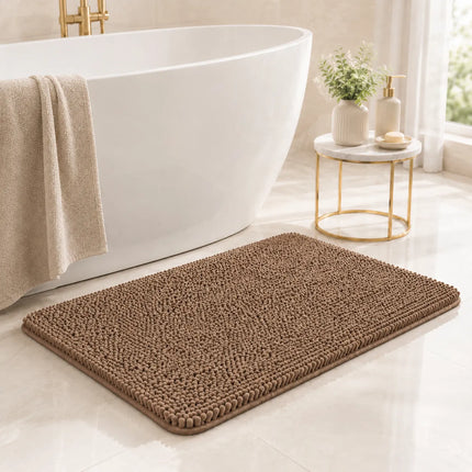 Non Slip Bath Mat, Absorbent Chenille Bath Mats for Bathroom – image 13