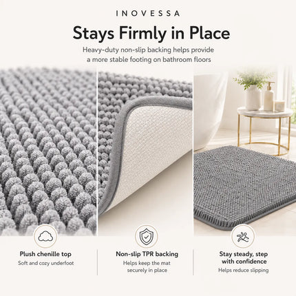 Absorbent Chenille Bath Mats for Bathroom – image 5