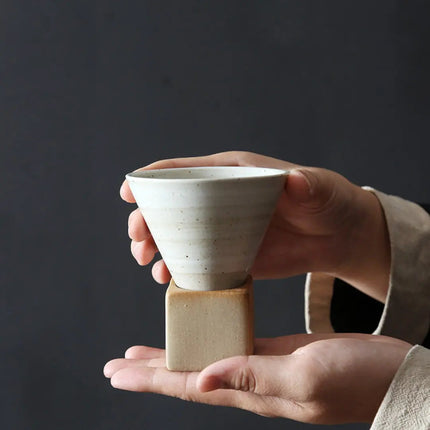 Espresso Cups with Holder, Handmade Ceramic Espresso Cup – image 4