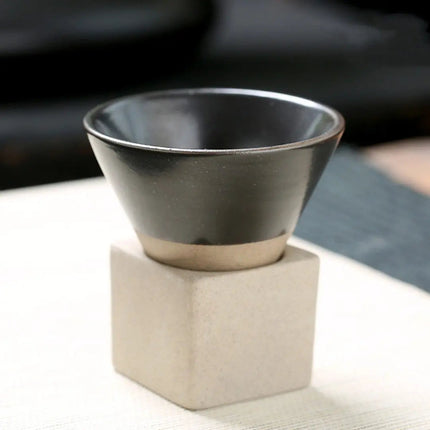 Espresso Cups with Holder, Japanese Pottery for Latte and Tea – image 9
