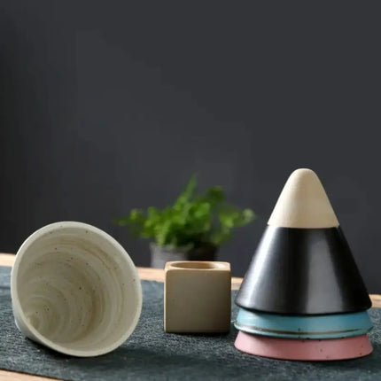 Espresso Cups with Holder, Japanese Pottery for Latte and Tea – image 6