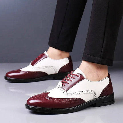 Kalsten | Brogue Lace-Up Shoes with Two-Tone Leather Design | Stylish Footwear for Every Occasion 3