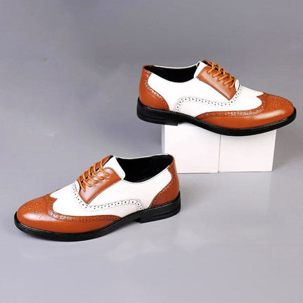 Kalsten | Brogue Lace-Up Shoes with Two-Tone Leather Design | Stylish Footwear for Every Occasion 5