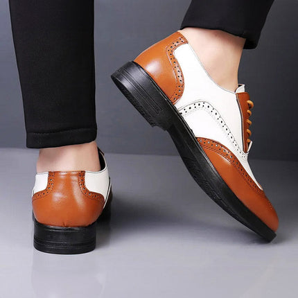 Kalsten | Brogue Lace-Up Shoes with Two-Tone Leather Design | Stylish Footwear for Every Occasion 7