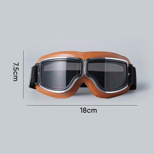 Kalsten | Vintage Motorcycle Goggles with UV Protection & Scratch-Resistant Lens | Comfortable Fit for Riders 1