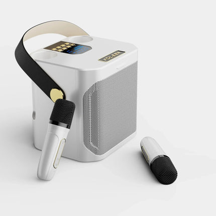 Karaoke Party Speaker | Portable Bluetooth Speaker with 360° Sound | Dual Microphones for Unforgettable Entertainment 0
