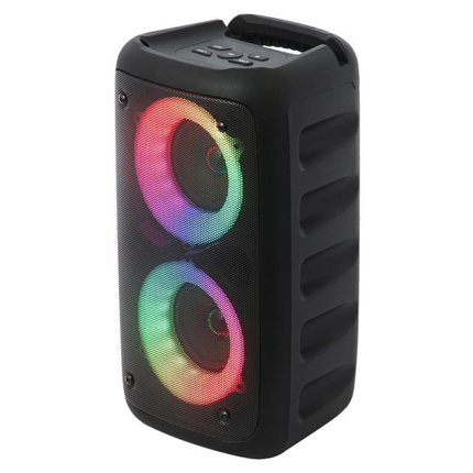 Karaoke Party | Bluetooth Portable Speaker with Dual Microphones | Colorful LED Lights for Fun Singing Sessions 2
