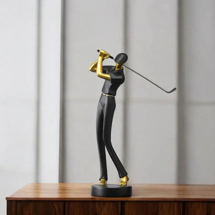 Golf Sculpture with Gold Accents – image 11