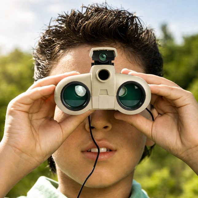 Kids Adventure Gear | Night Vision Binoculars with Pop-Up Light | Compact Design for Outdoor Exploration 0