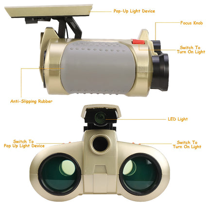 Kids Adventure Gear | Night Vision Binoculars with Pop-Up Light | Compact Design for Outdoor Exploration 7