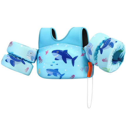 Kids Foam Life Vest with Arm Floats & Safety Whistle | Comfortable Support for Swimming and Kayaking 0