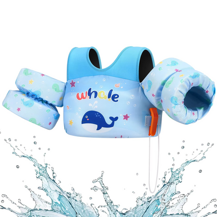 Kids Foam Life Vest with Arm Floats & Safety Whistle | Comfortable Support for Swimming and Kayaking 12