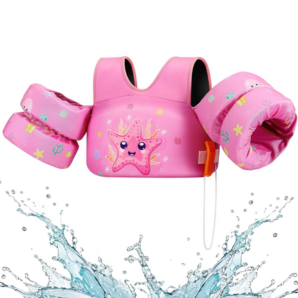 Kids Foam Life Vest with Arm Floats & Safety Whistle | Comfortable Support for Swimming and Kayaking 9