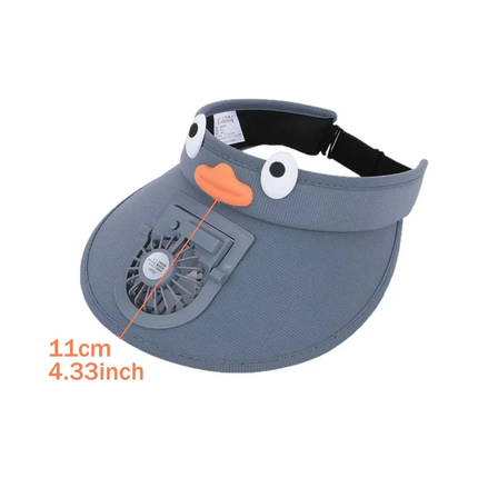 Kids Sun Visor Hat | Solar-Powered Cooling Fan & UV Protection | Lightweight Design for Outdoor Fun 4