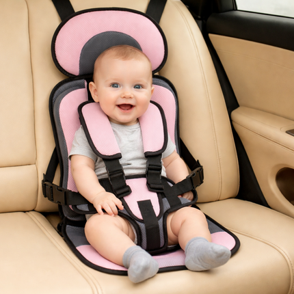 Kids Travel Booster Seat | Portable Car Seat with 5-Point Harness | Comfortable Design for Safe Journeys 5